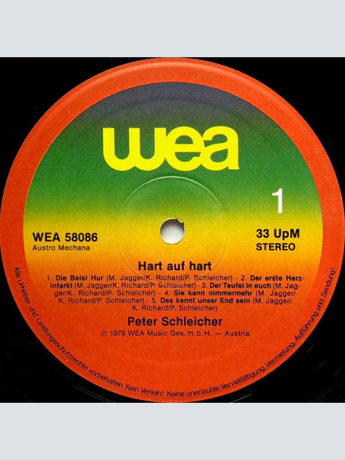 Vinyl / Peter Schleicher - Hart Auf Hart - Peter Schleicher Singt Rolling Stones