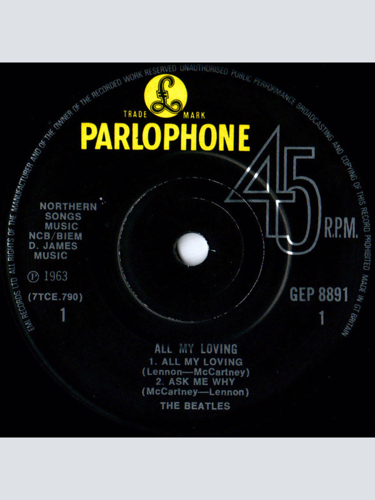 Vinyl / The Beatles - All My Loving