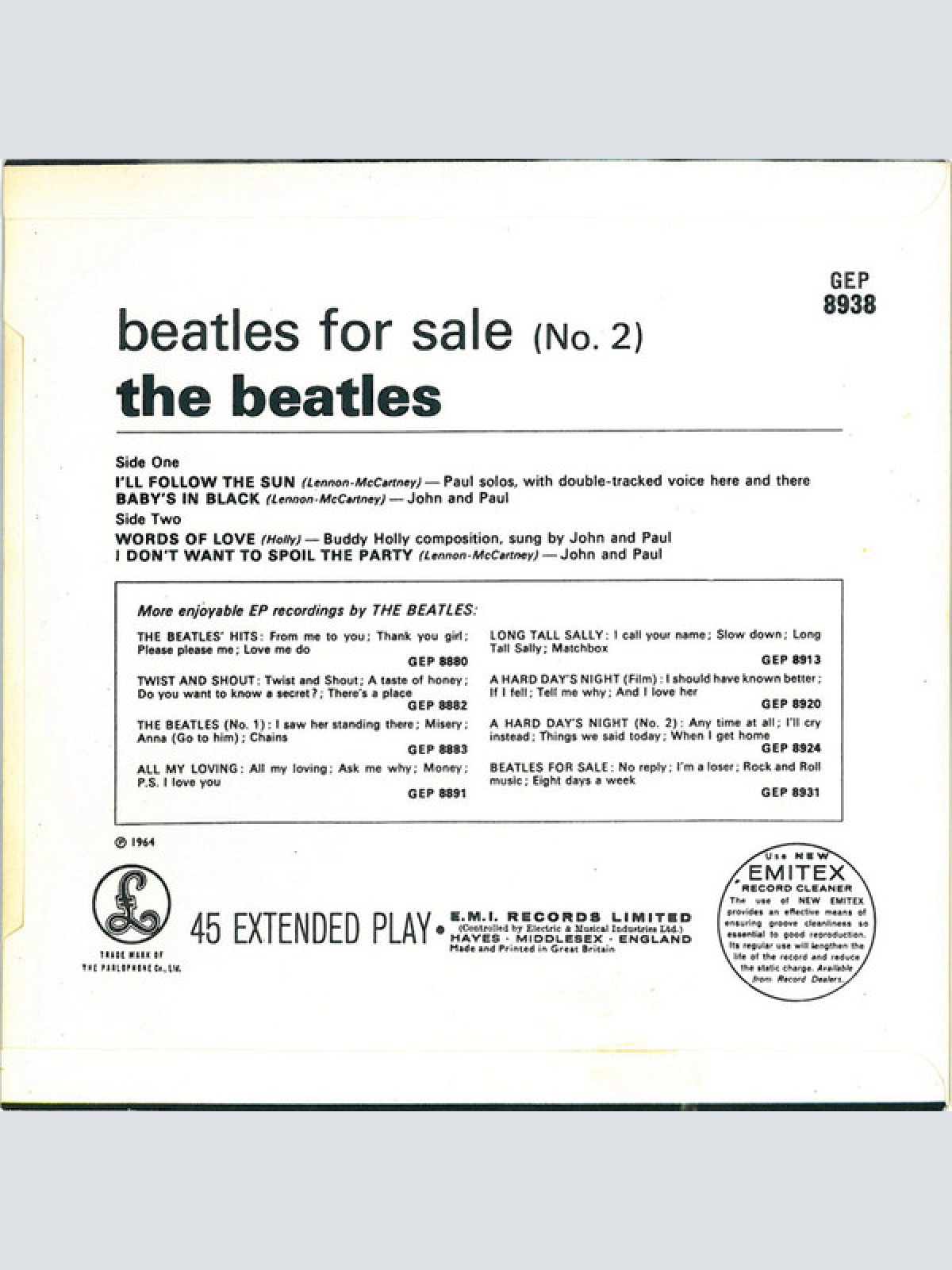 Vinyl / The Beatles - Beatles For Sale (No. 2)