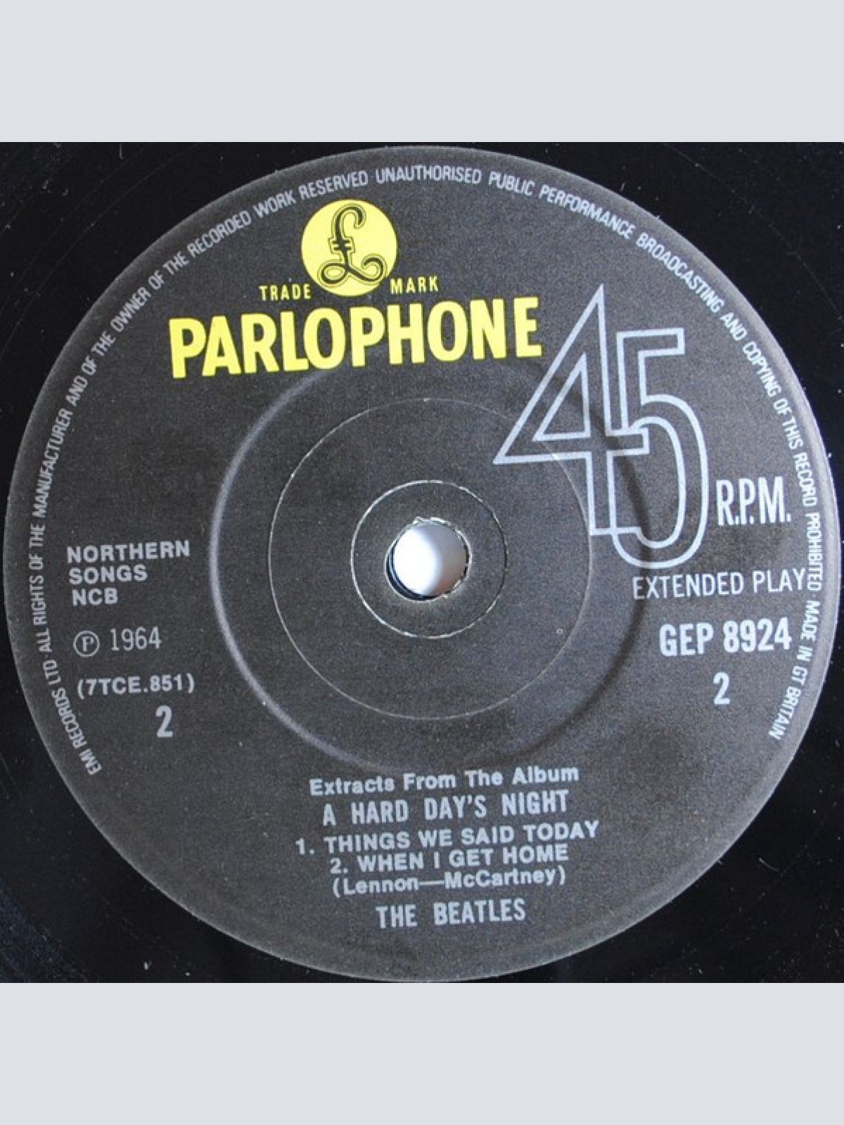 Vinyl / The Beatles - Extracts From The Album A Hard Day's Night