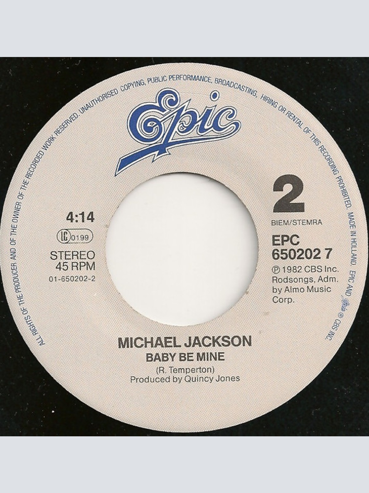 Vinyl / Michael Jackson - I Just Can't Stop Loving You