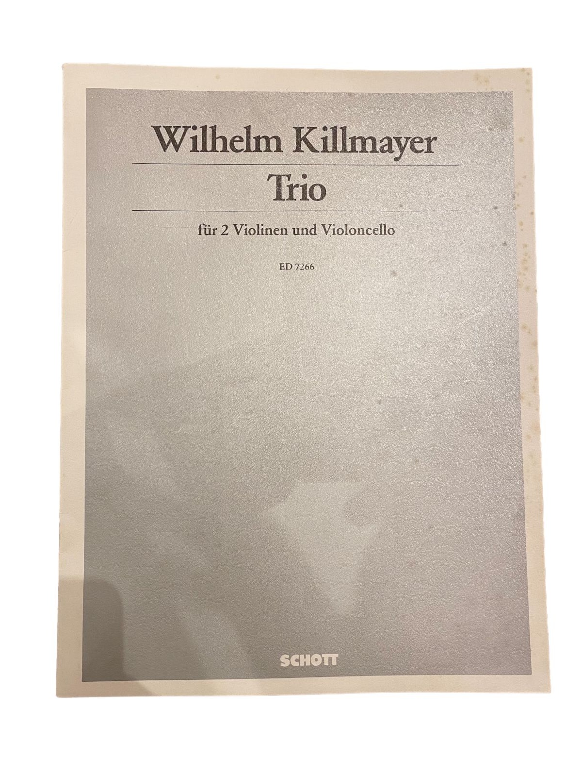 3213 Wilhelm Killmayer TRIO FÜR 2 VIOLINEN UND VIOLONCELLO +Abb