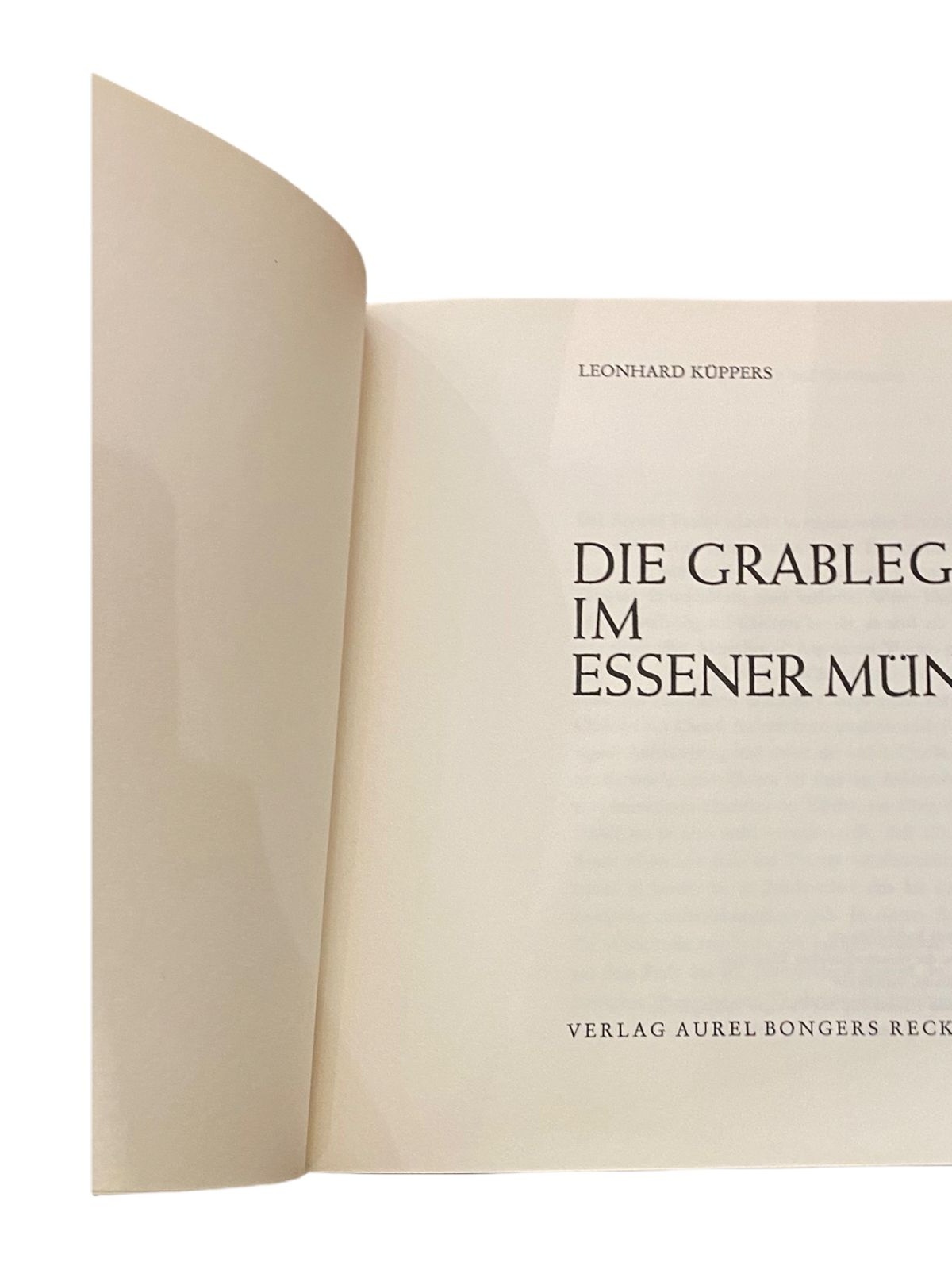 1140 Leonhard Küppers DIE GRABLEGUNG IM ESSENER MÜNSTER HC