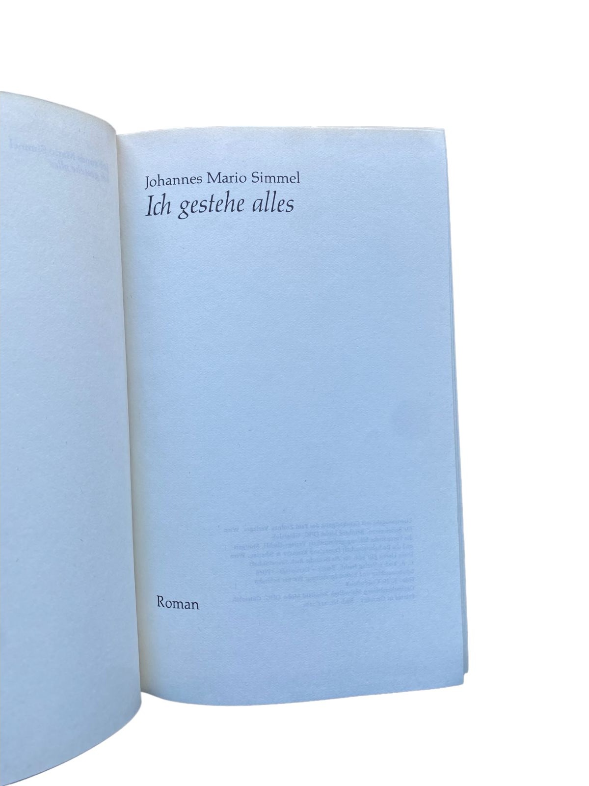 Johannes Mario Simmel ICH GESTEHE ALLES Roman HC +Abb