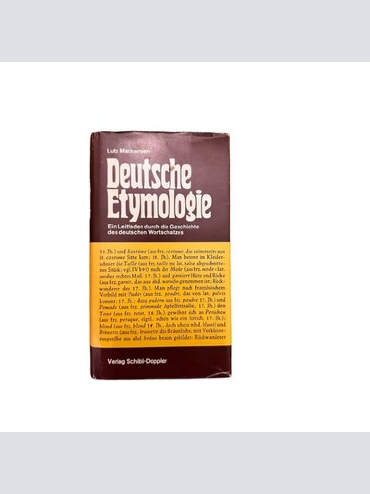 7141 DEUTSCHE ETYMOLOGIE EIN LEITFADEN DURCH D GESCHICHTE D DT. WORTSCHATZES