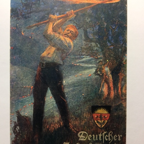 Deutscher Schulverein - Mann schwingt Stock / Künstlerkarte 30143 TH