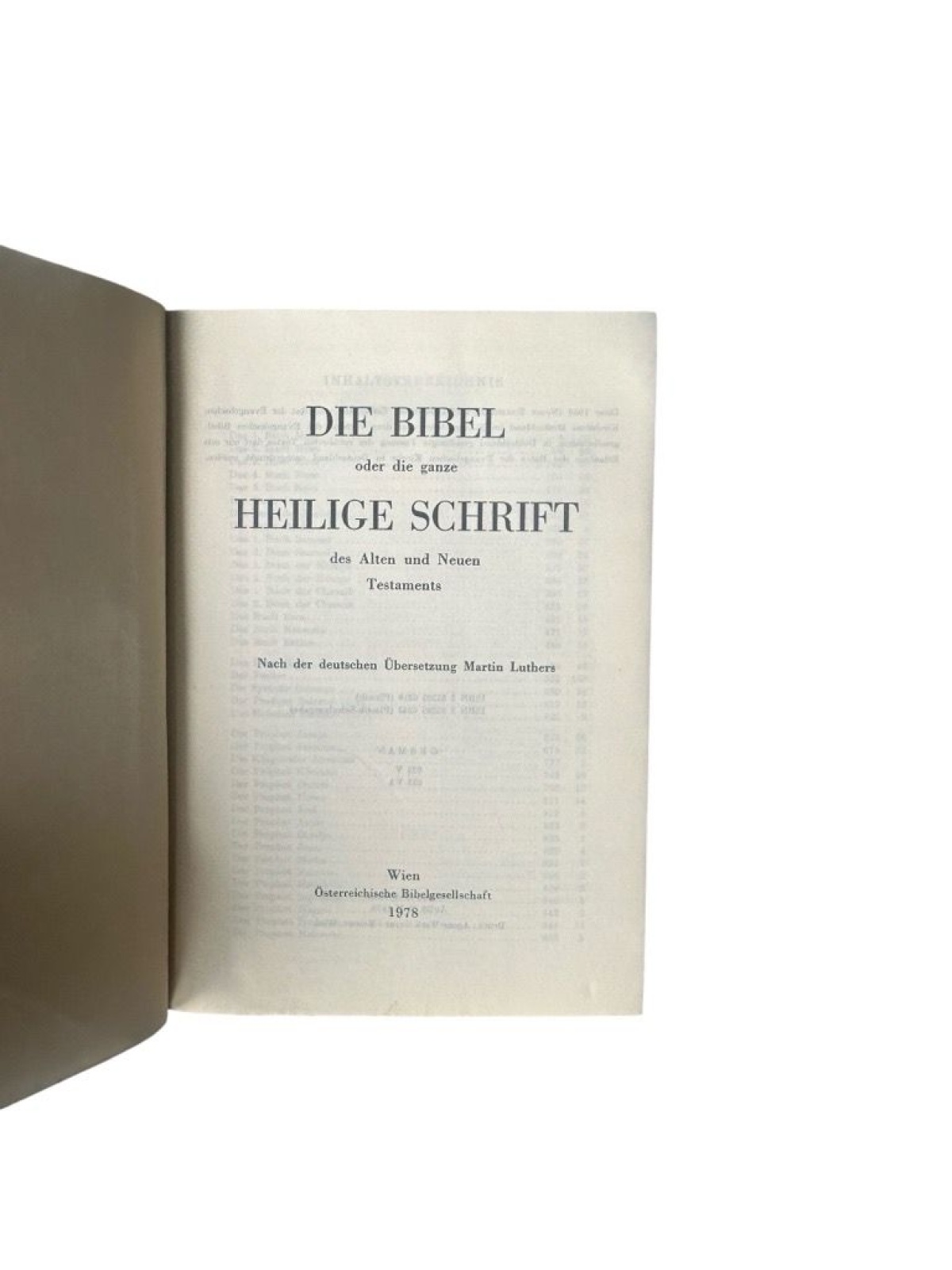 Die Bibel oder Die ganze Heilige Schrift des Alten und Neuen Testaments nach der