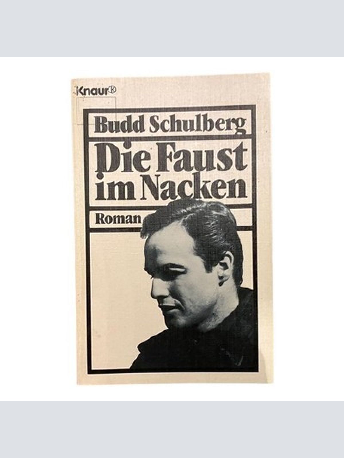 1012 Budd Schulberg DIE FAUST IM NACKEN Roman DREHBUCH FILM