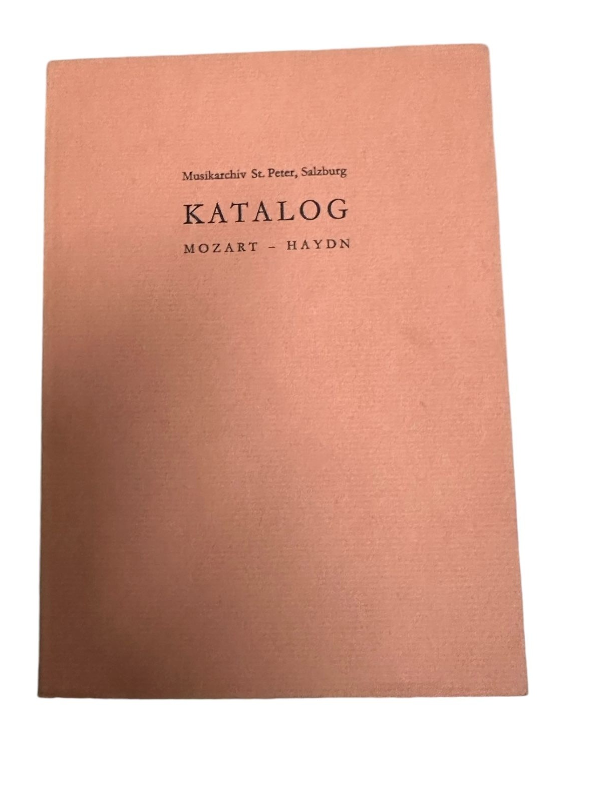 1719 Manfred Hermann Schmid KATALOG Erster Teil  MOZART - HAYDN