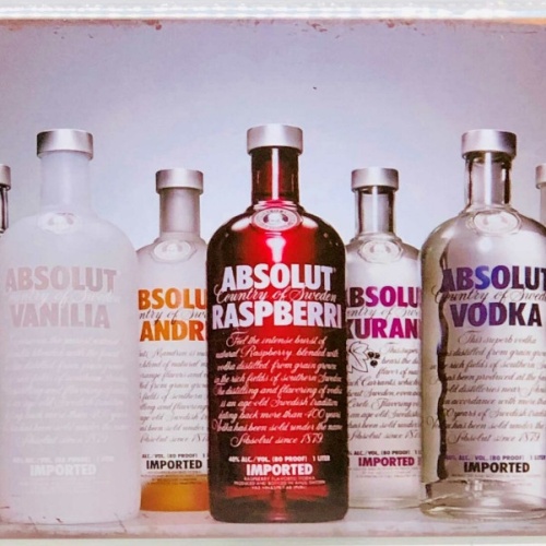 Nostalgie Retro Blechschild "ABSOLUT VODKA" 30x20 12106