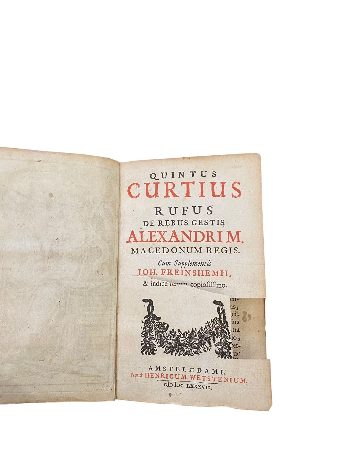6086 Quintus Curtius Rufus DE REBUS GESTIS ALEXANDRI M. MACEDONUM REGIS HC+Abb
