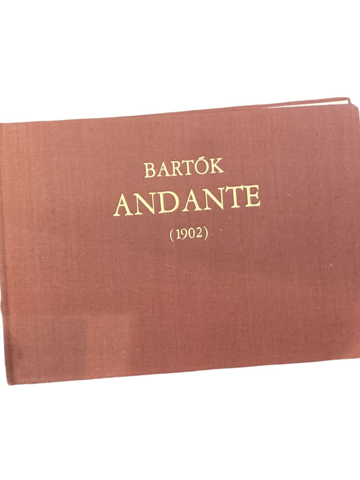 1956 BARTÓK ANDANTE (1902) Für Violine und Klavier HC