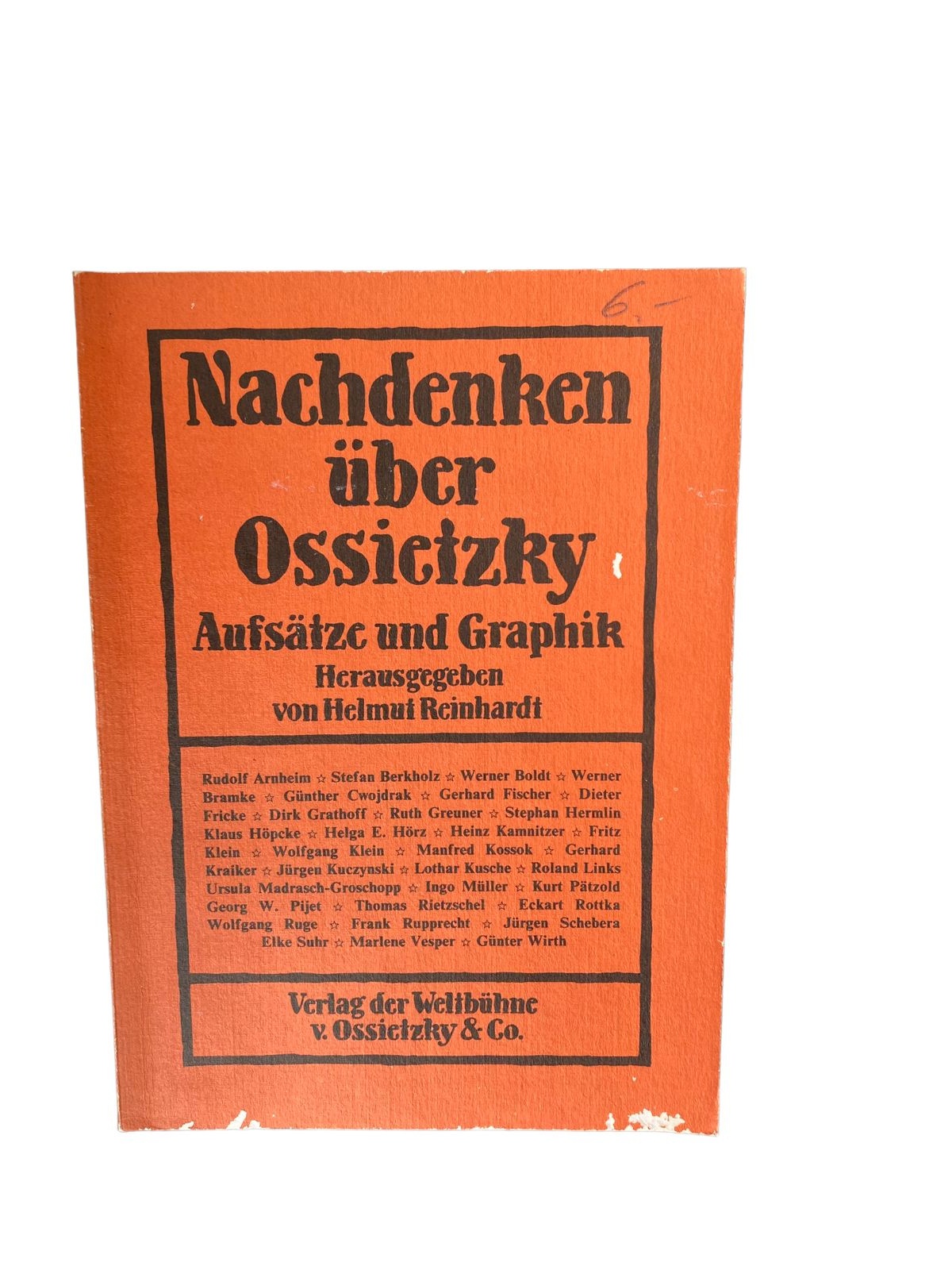 4427 NACHDENKEN ÜBER OSSIETZKY. AUFSÄTZE UND GRAPHIK +Abb