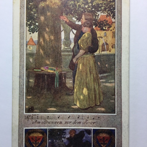 Deutscher Schulverein - Am Brunnen vor dem Tore / Künstlerkarte 30156 TH