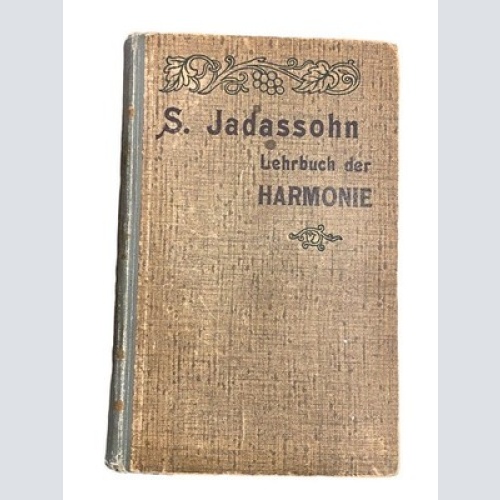 2711 S. Jadassohn LEHRBUCH DER HARMONIE 1918 HC + Abb