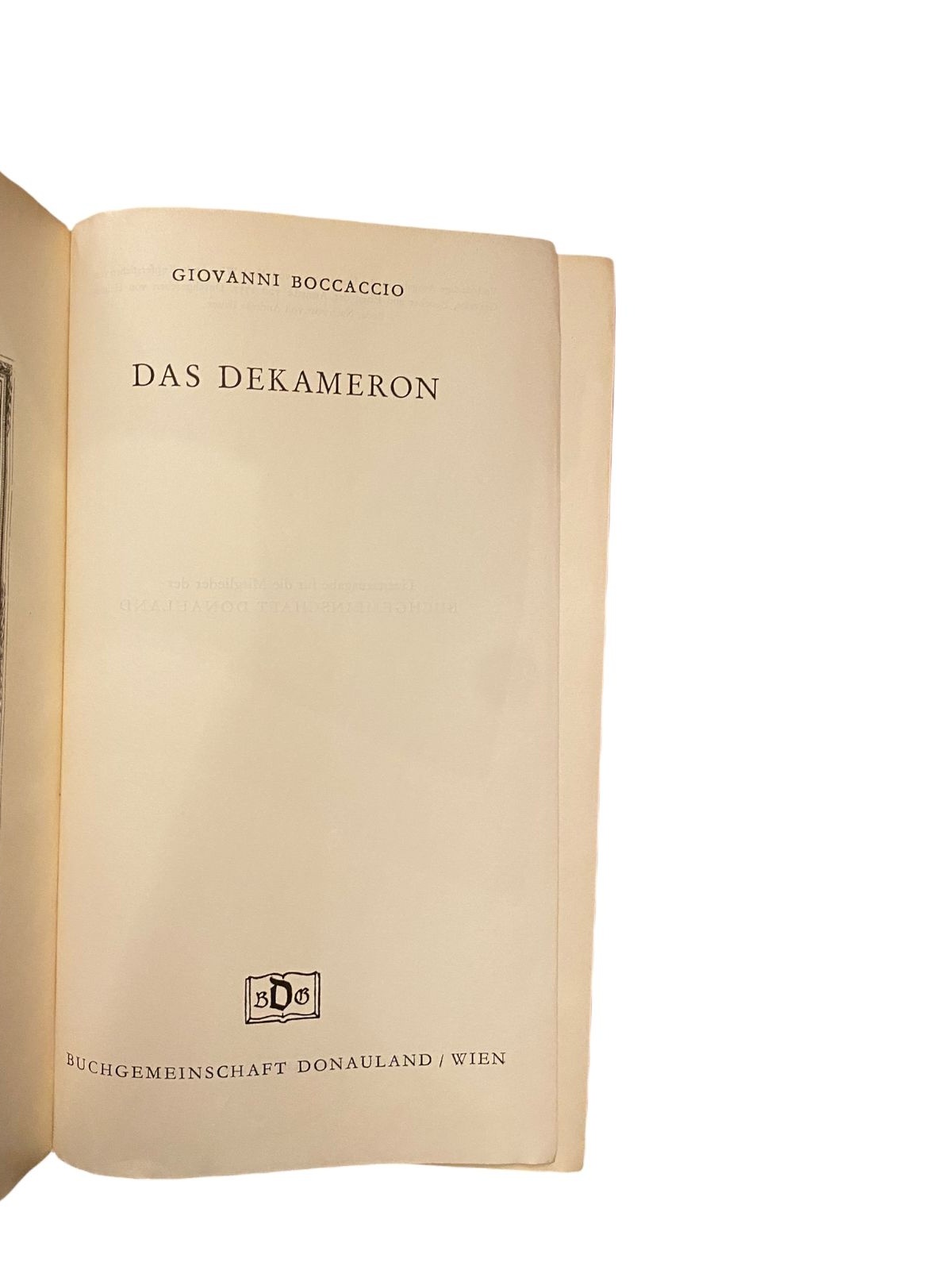 1093 Giovanni Boccaccio DAS DEKAMERON HC Verschiedene Geschichten