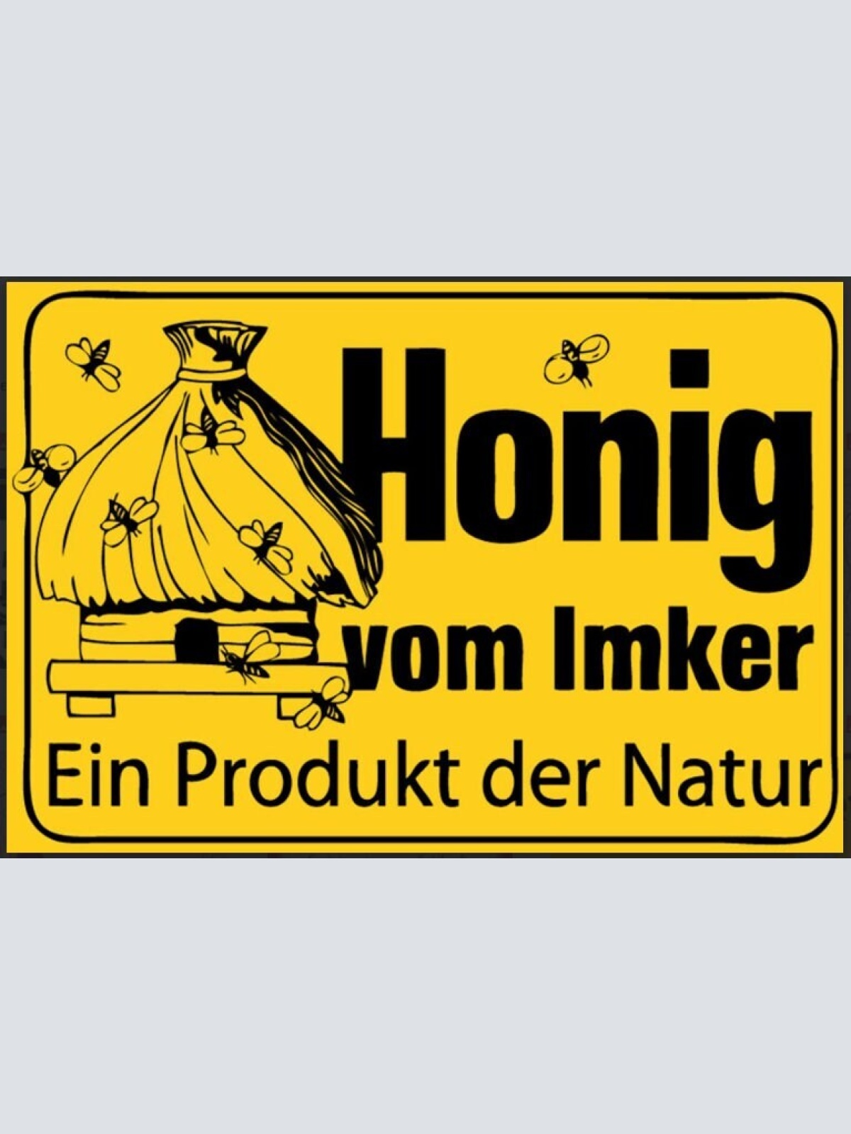 Nostalgie spruch schild biene honig vom imker ein produkt der natur 20x30