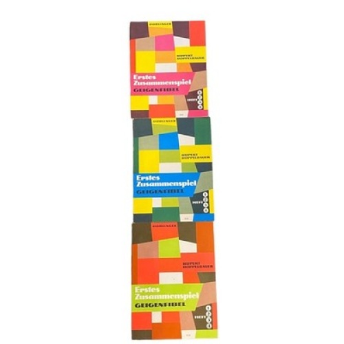 3483 Doppelbauer ERSTES ZUSAMMENSPIEL: GEIGENFIBEL. HEFTE 1, 2, 4; +Abb 3 Bde