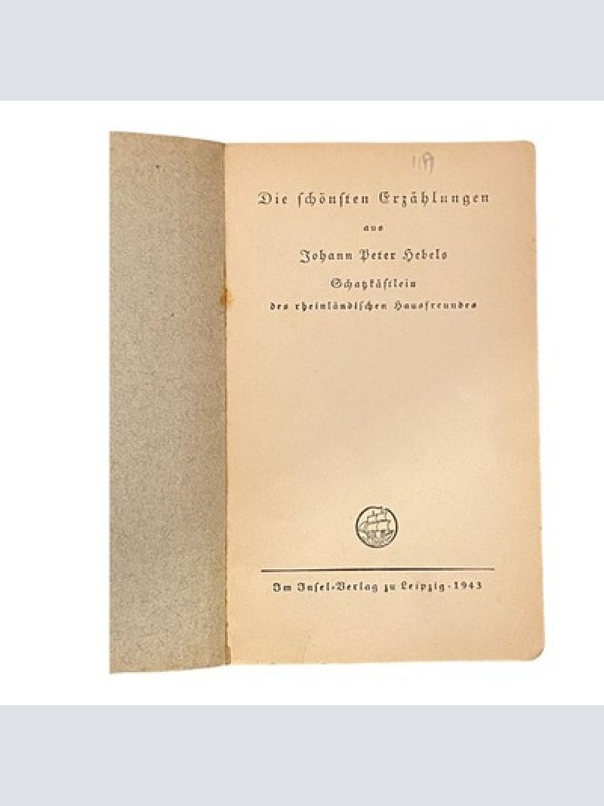1189 Johann Peter Hebels ALEMANNISCHE GEDICHTE AUSWAHL HC