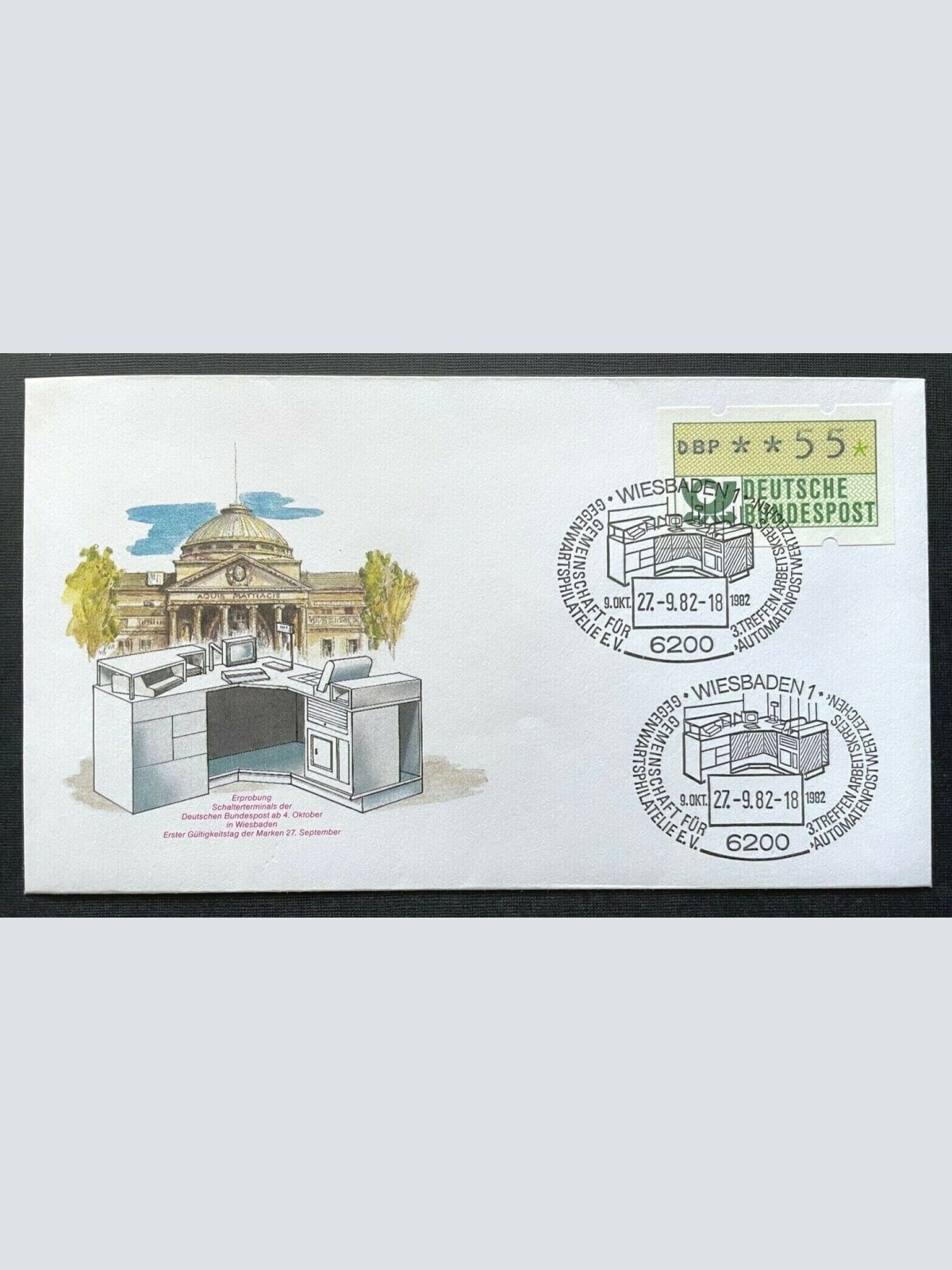 Brief Wiesbaden Deutsche Bundespost Schalterterminal ca.16,4x9,3cm 410317 PR