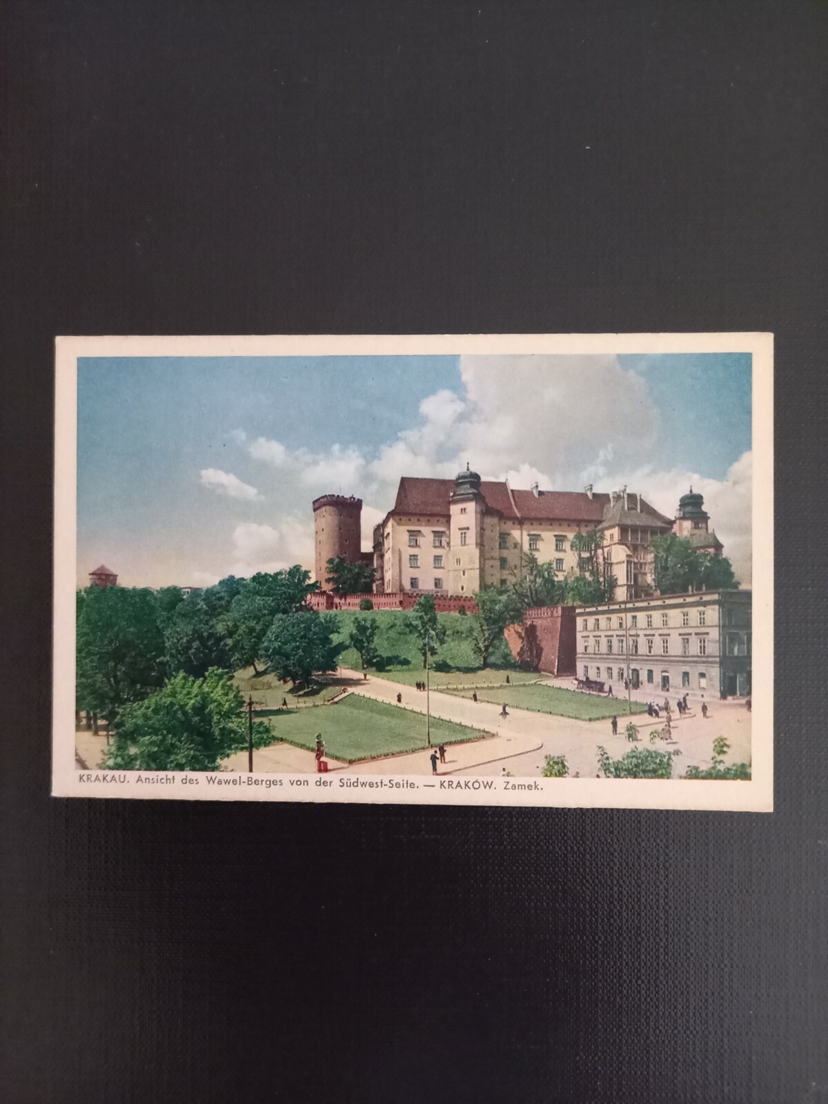 Krakau, Ansicht des Wawel Berges von der Südwestseite 402916 gr