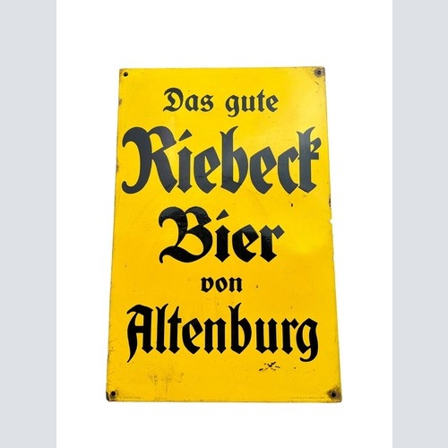 Das Gute Riebeck Bier Altenburg  74x43 Original Schild