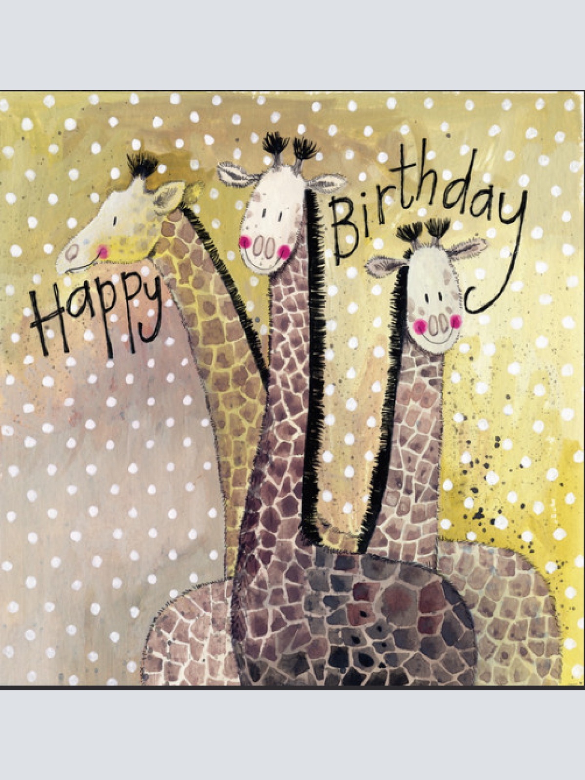 Alex Clark Three Giraffes zum Geburtstag  140x140 mm incl. Umschlag  0024