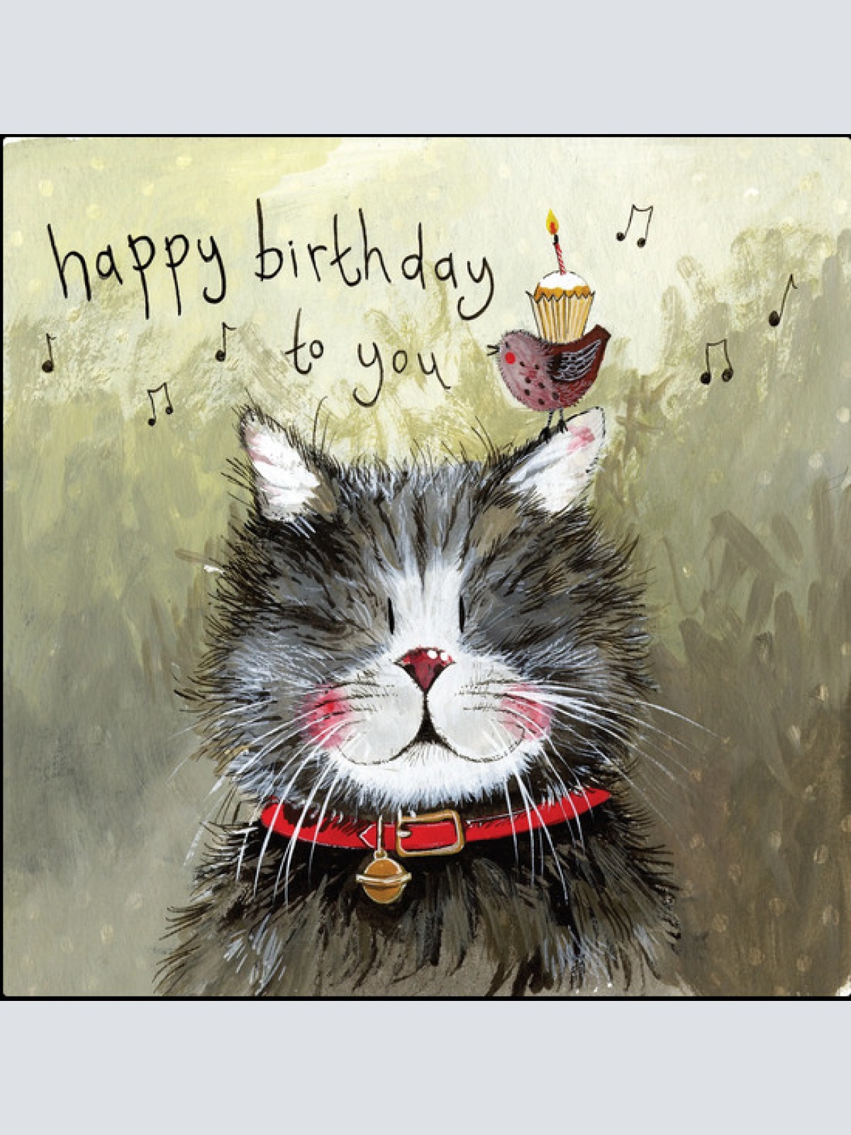 Alex Clark Katze Klaus zum Geburtstag  140x140 mm incl. Umschlag  0020