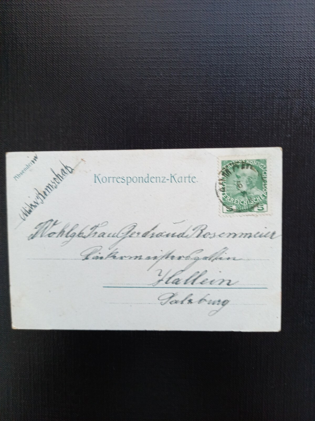 Abmontiert m.d.Buchstein 402875 gr F