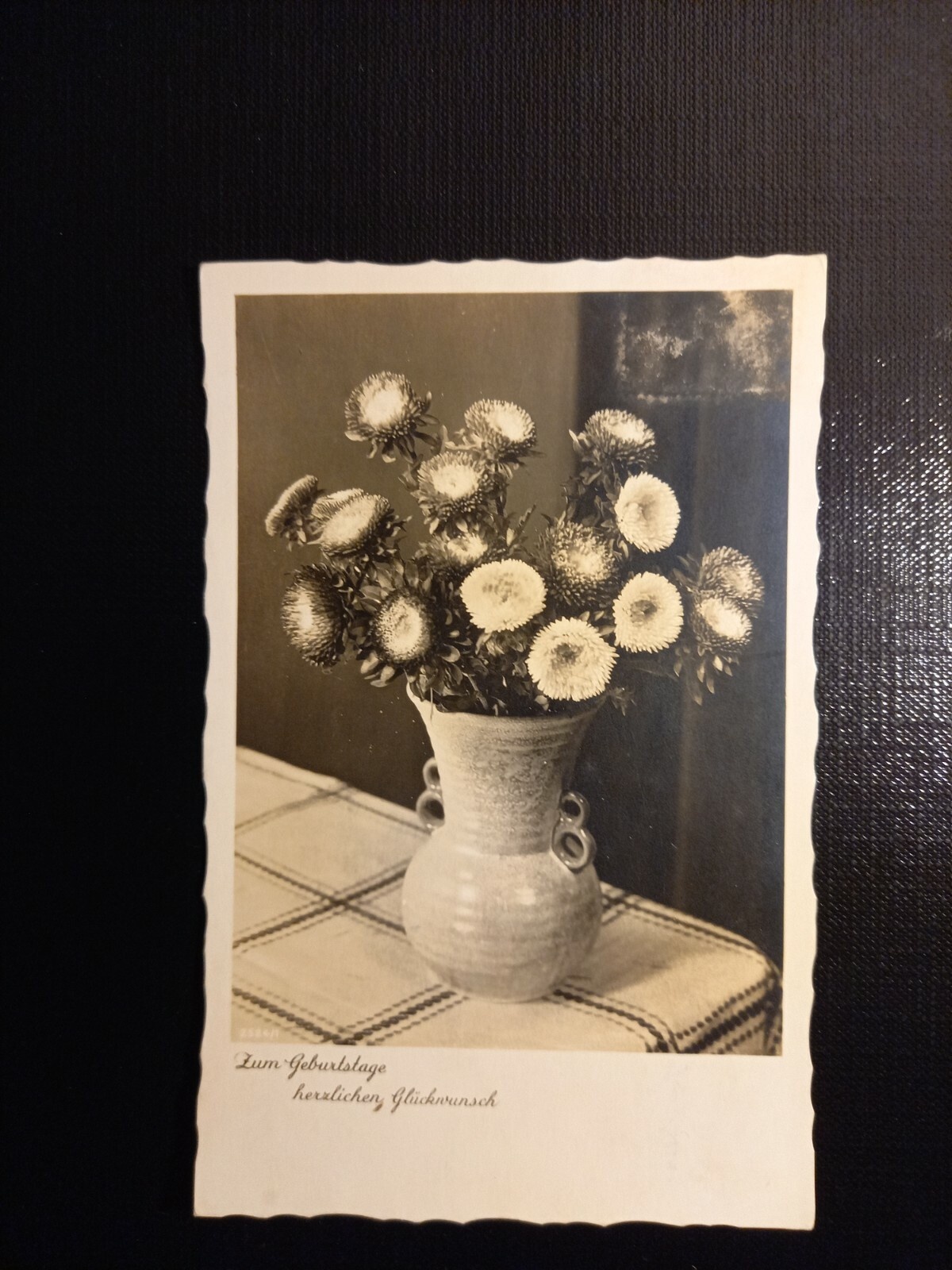 Zum Geburtstag, Vase mit Blumen, Glückwunschkarte 402274 gr