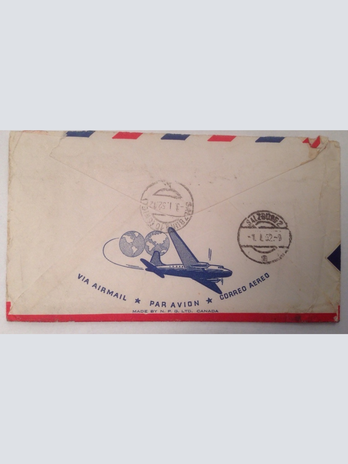 Brief Canada Niagara Falls nach Salzburg 1952 14066A