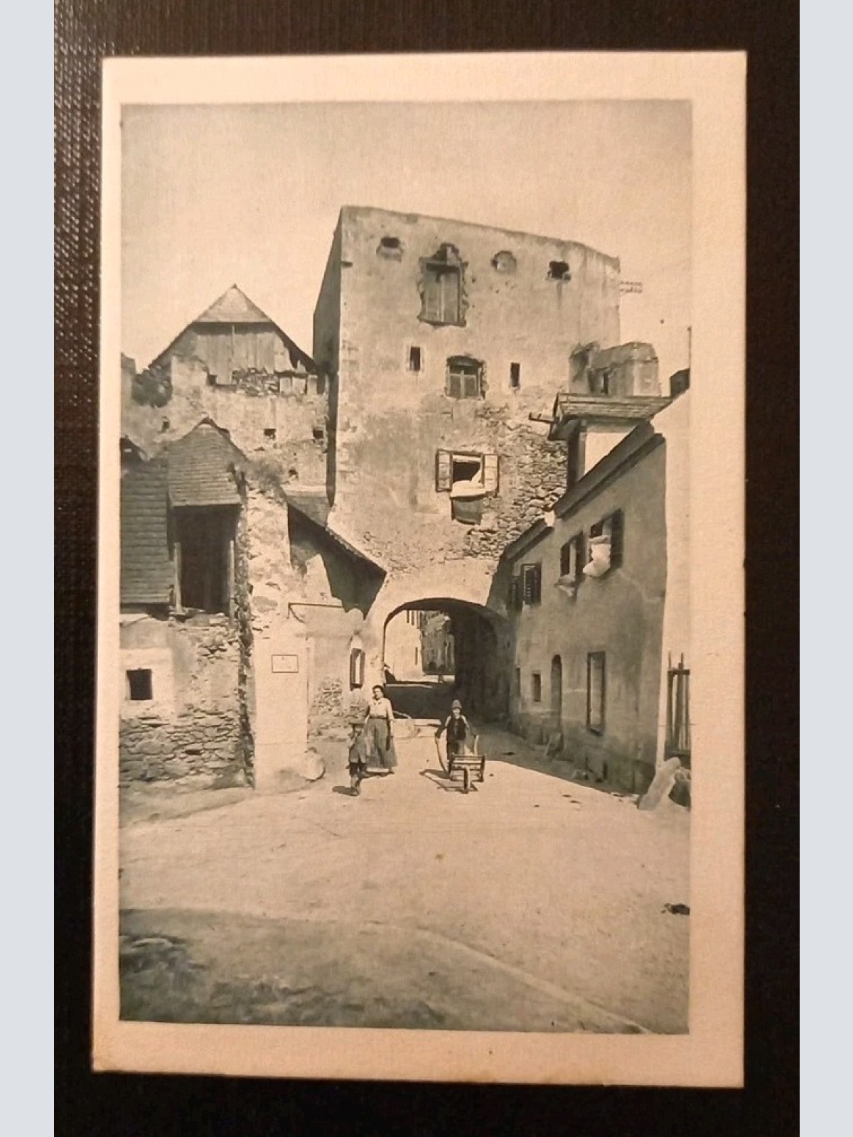 Alt Aber Dauerhaft Frau Mann Mit Karre Kind Gr