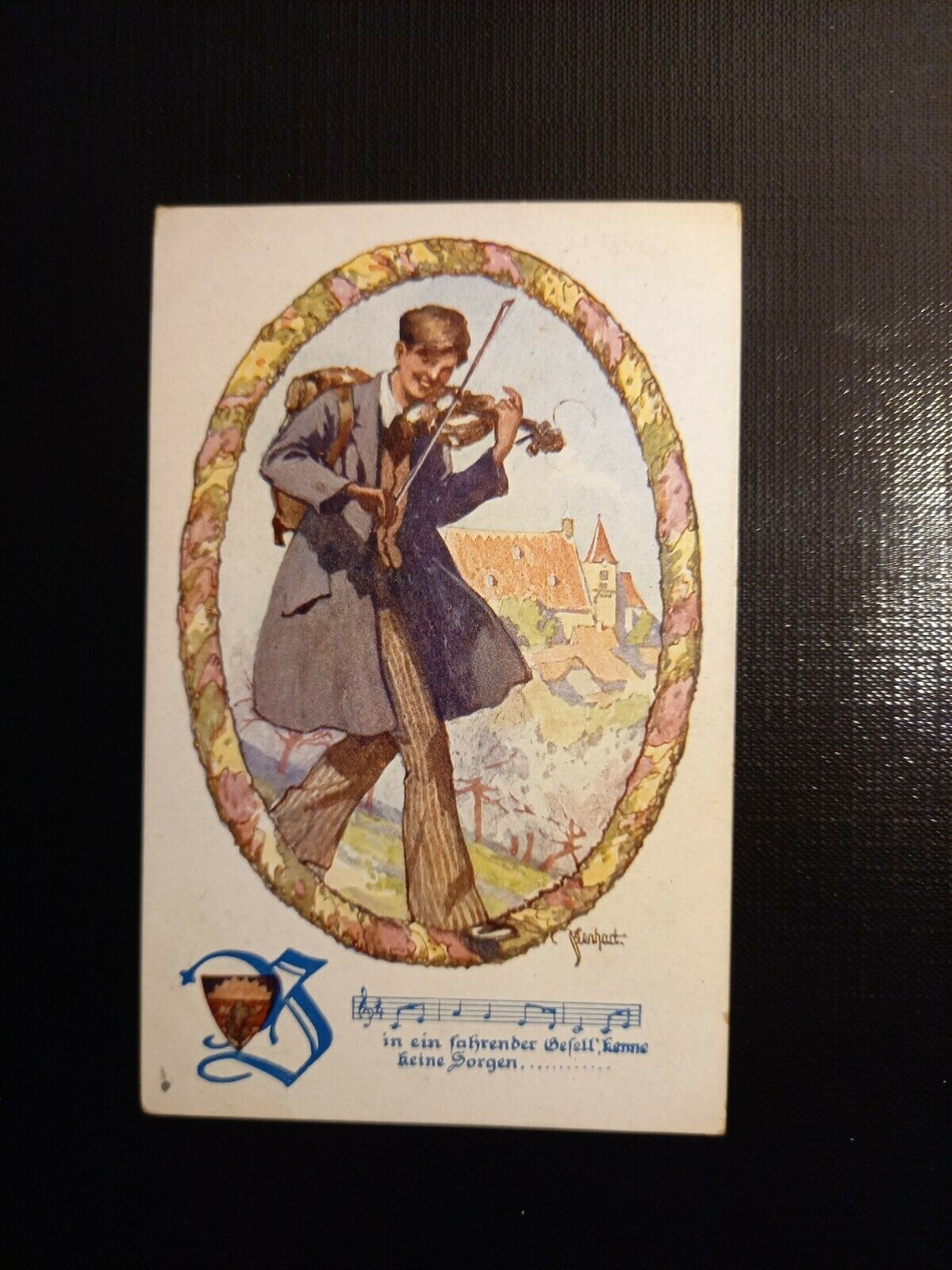 Geigenspieler mit Lied 402219 gr