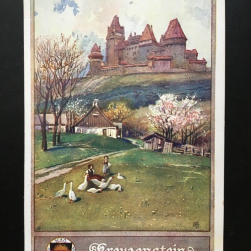 Deutscher Schulverein - Kreuzenstein - Burg Gänse - Künstlerkarte 16005 TH