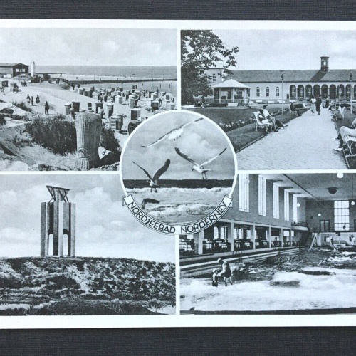 Nordseebad Norderney Collage Strand Möwen Niedersachsen Deutschland 4006651 TH