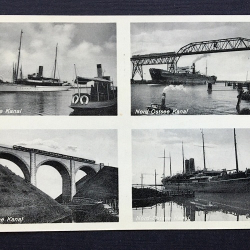 Nord-Ostsee Kanal Collage Schiff Brücke Schleswig-Holstein Deutschland 4006641TH