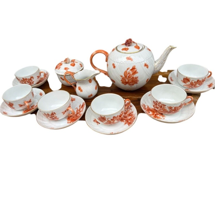 HEREND TEE SERVICE FÜR 6 PERSONEN  Marke von  1942 Rar