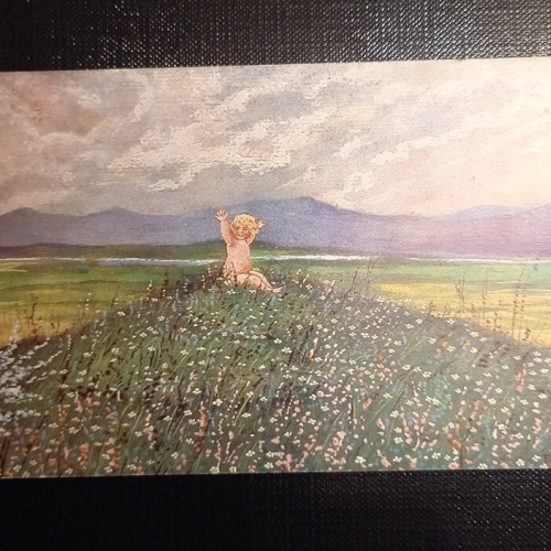 Mein Ist Die Welt Mädchen In Der Blumenwiese 650475 Ga B