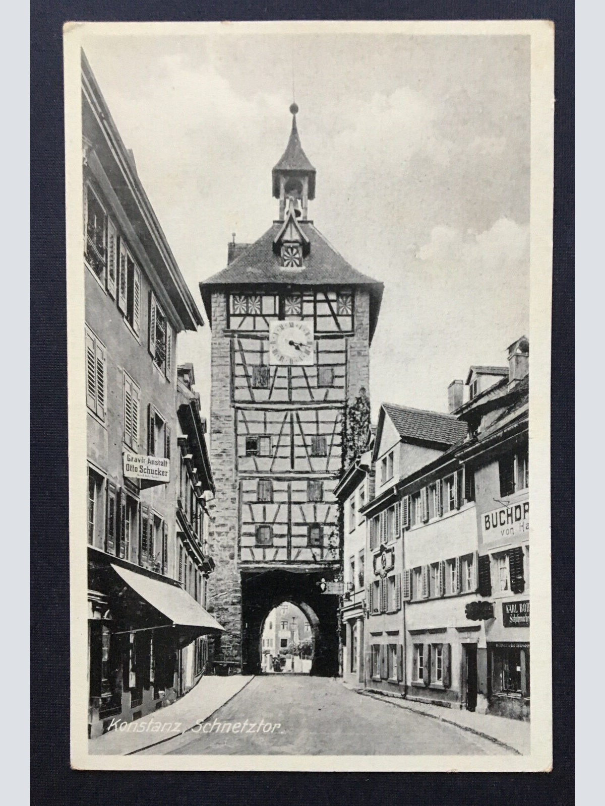 Konstanz Schnetztor Stadt Gasse Uhrturm Baden-Württemberg Deutschland 401250 THA