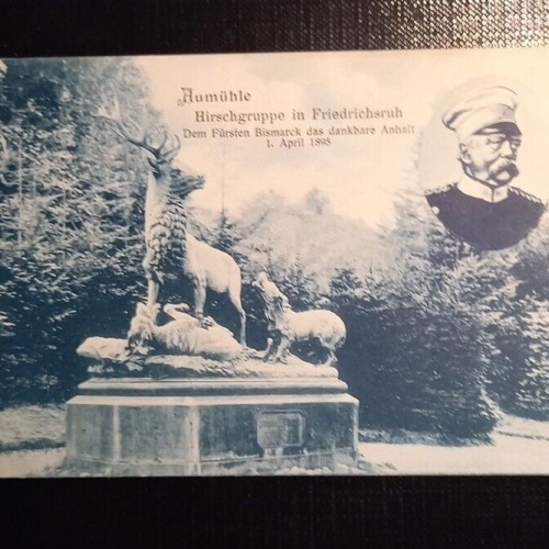 Ansichtskarte Aumühle Hirschgruppe In Friedrichsruh Fürst Bismarck 073 Ga E