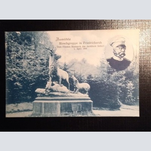 Ansichtskarte Aumühle Hirschgruppe In Friedrichsruh Fürst Bismarck 073 Ga E