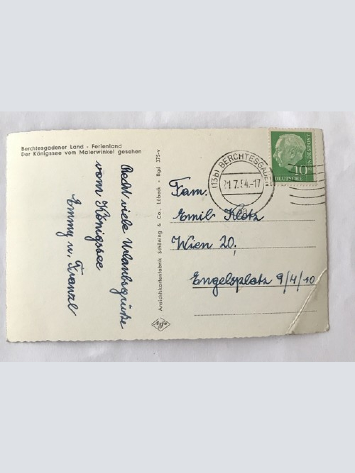 AK, Berchtesgaden, Königssee, Malerwinkel, (20035 BW)