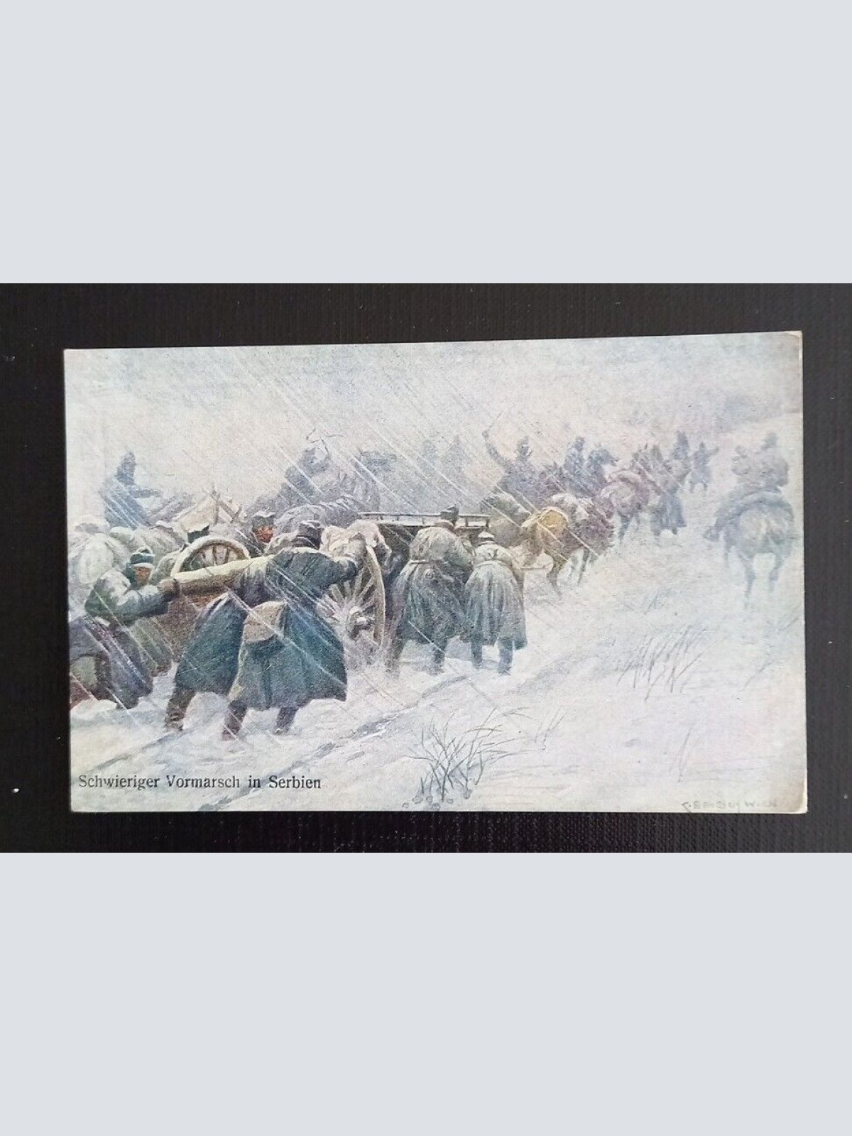 Kriegskarte Schwieriger Vormarsch In Serbien 0149 Ga E