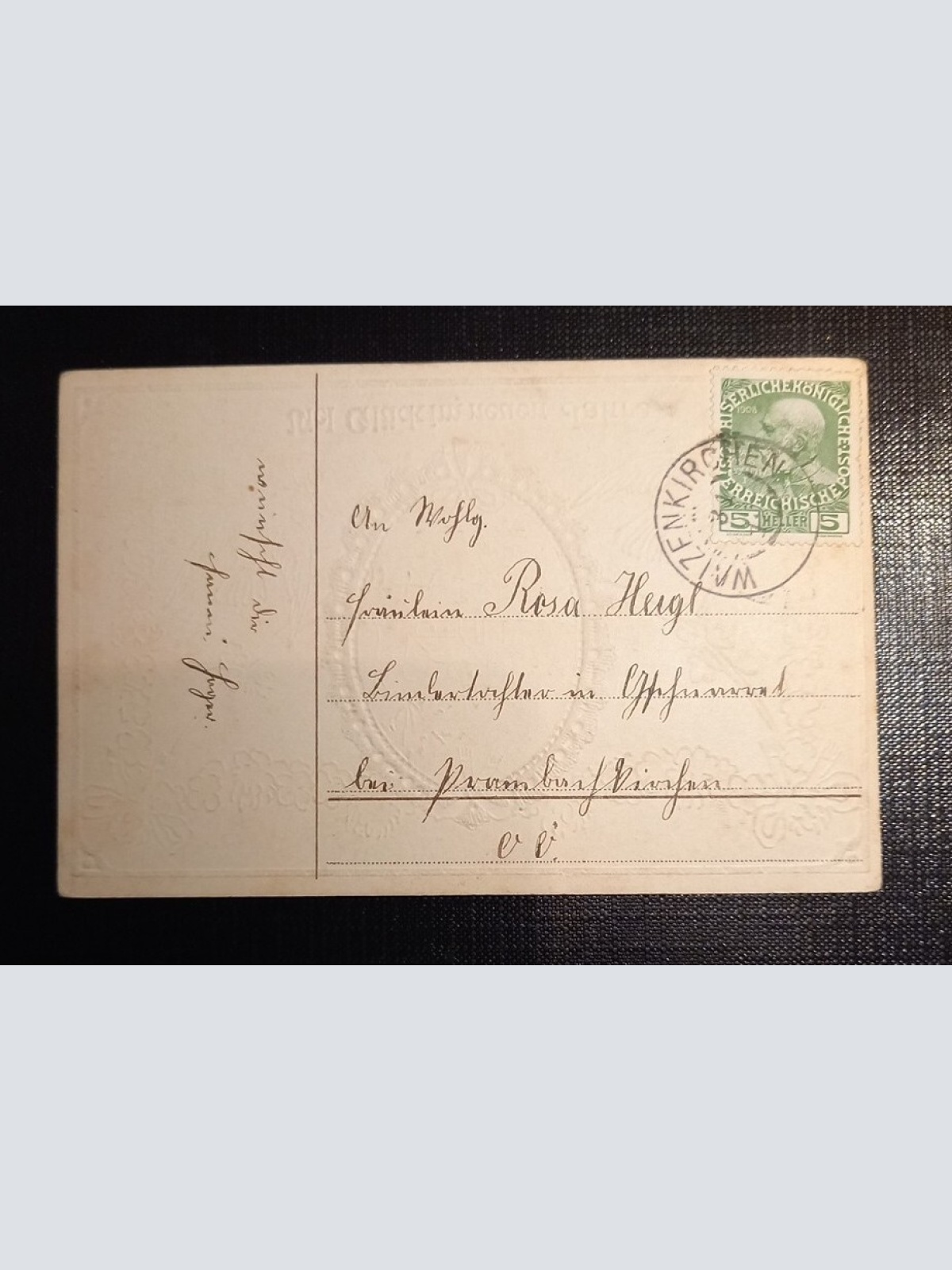 Prägekarte Viel Glück Im Neuen Jahr 2 Tauben Und Kirche 650458 Ga B