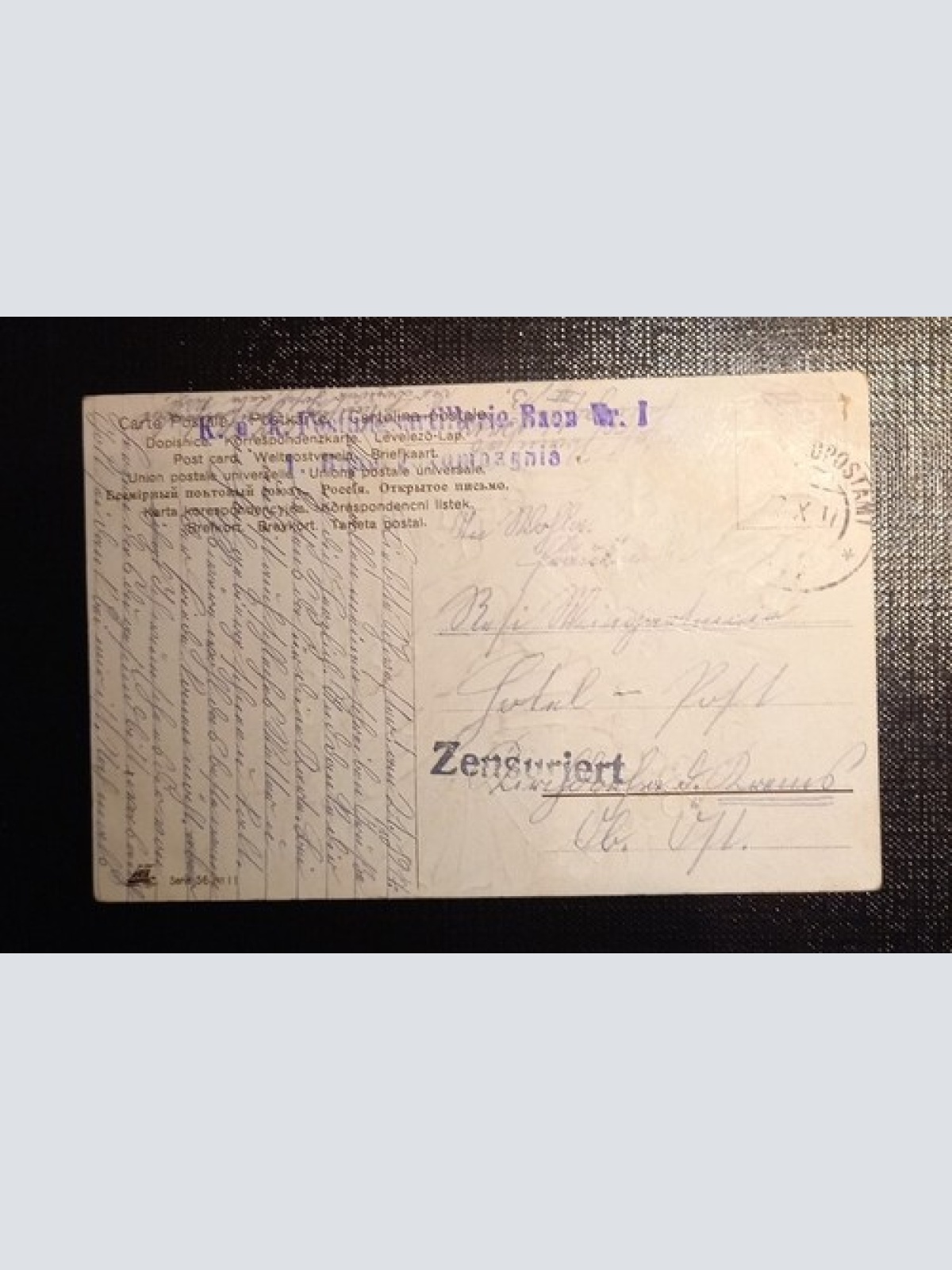 Prägekarte Mohnblume Und Schweine 650463 Ga B