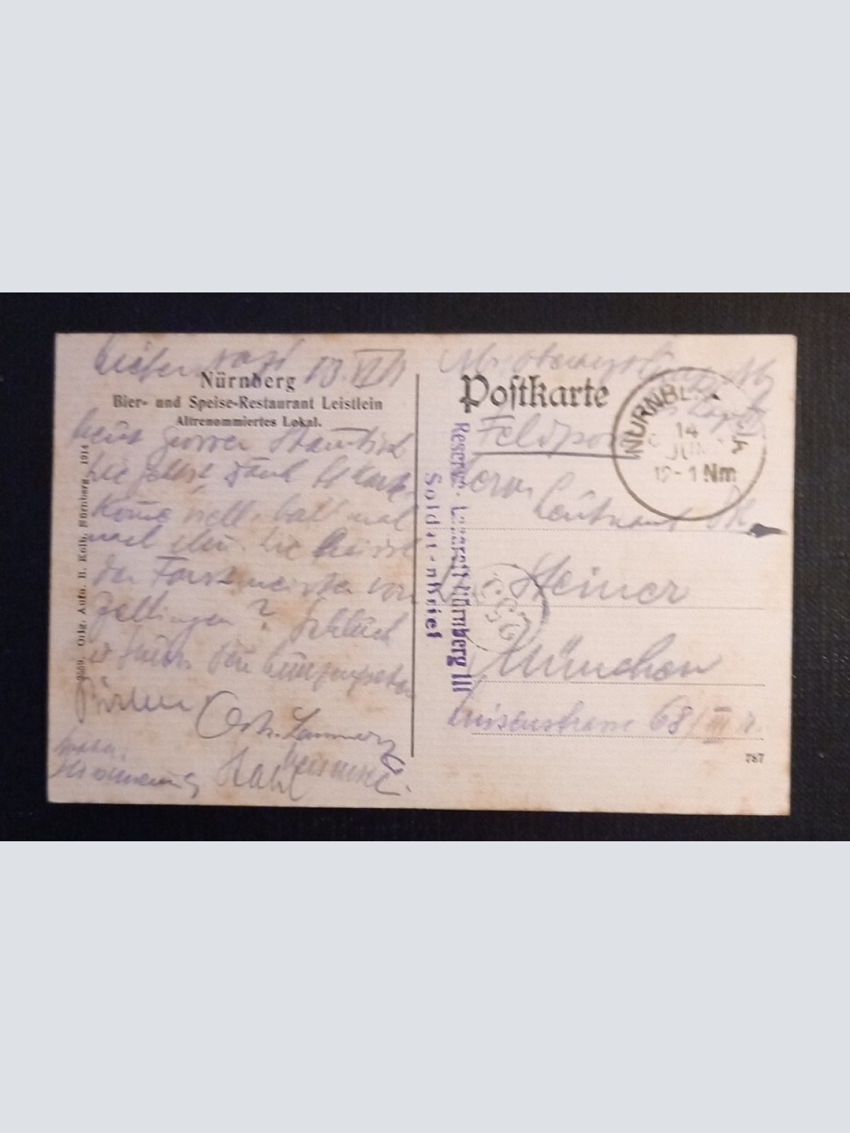 Nürnberg Restaurant Leistlein 650134 Ga E