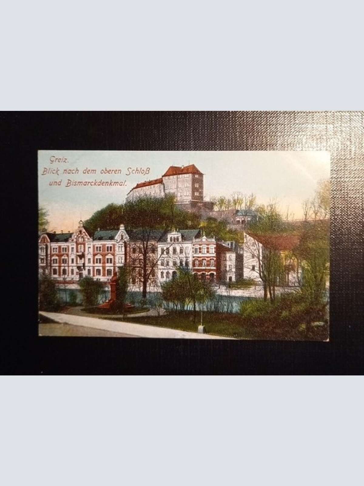 Greiz Blick Nach Dem Oberen Schloß Und Bismarckdenkmal 056 Ga B