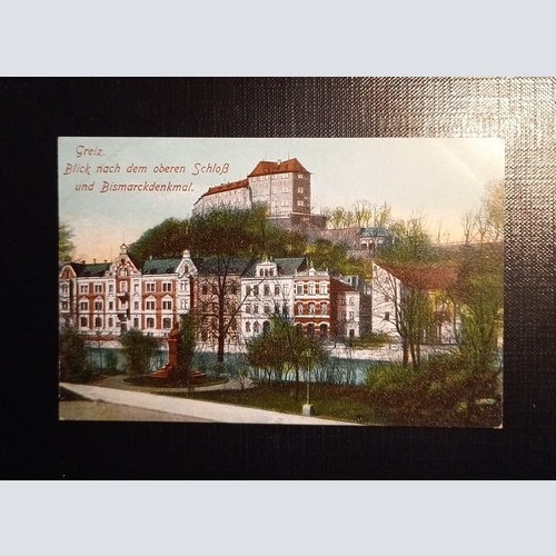 Greiz Blick Nach Dem Oberen Schloß Und Bismarckdenkmal 056 Ga B