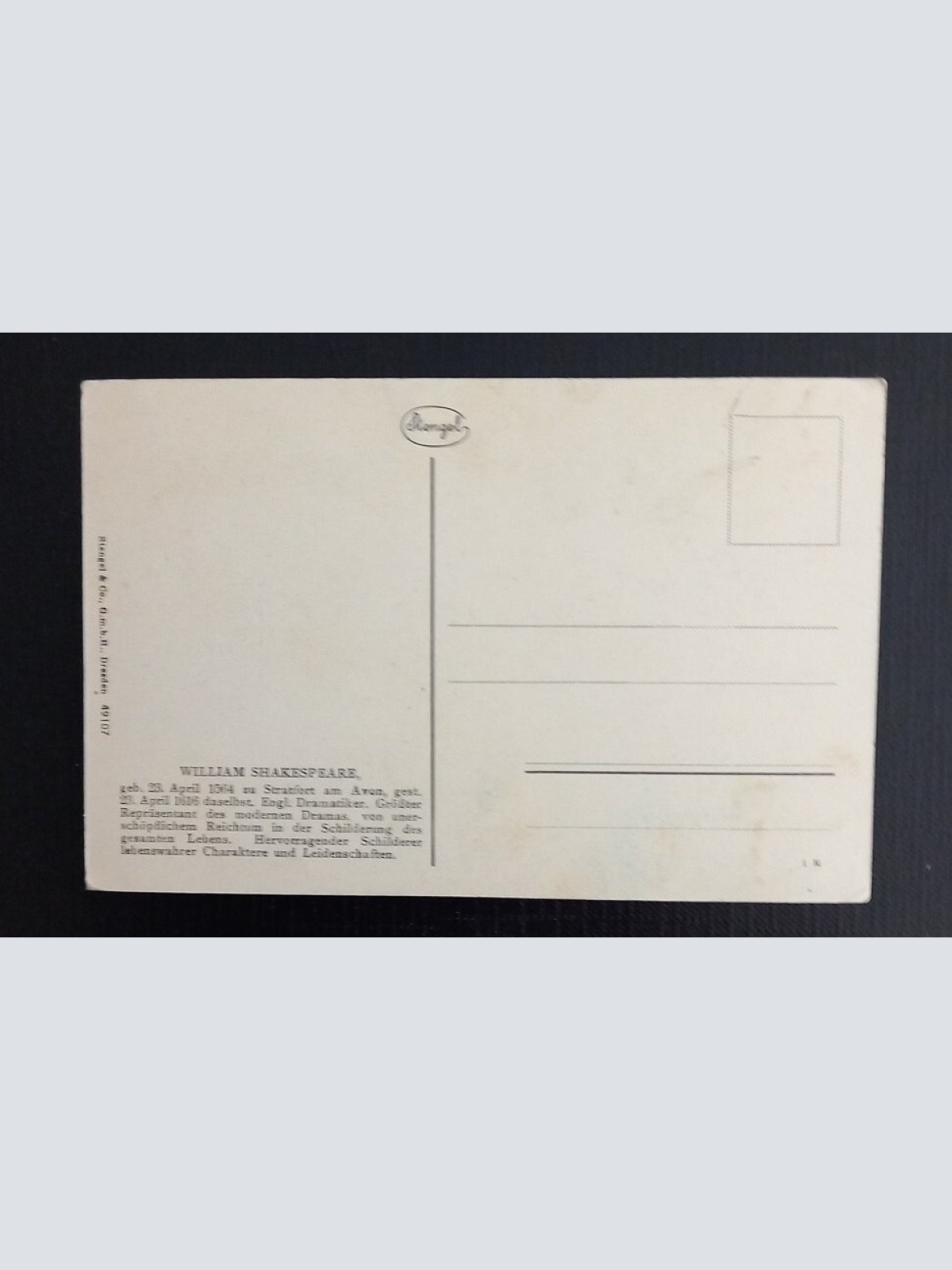Porträt Wilhelm Shakespeare 650295 Ga E
