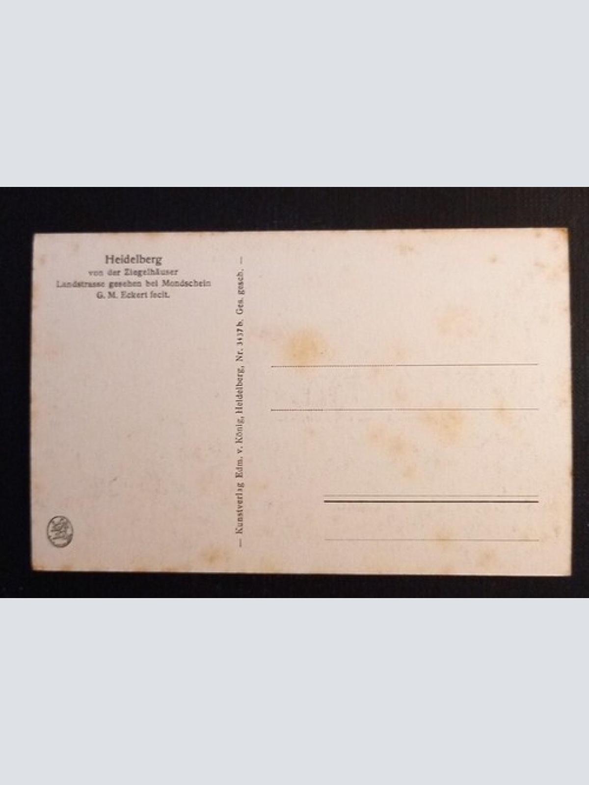 Heidelberg Von Der Ziegelhäuser Landstrasse bei Mondschein 650460 Ga E